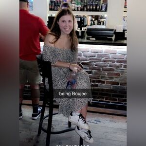 Entro Strapless Leopard Print Dress